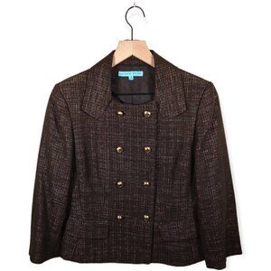 ANTONIO Melani Yasmine Double Breasted Wool Blend Blazer Size 6